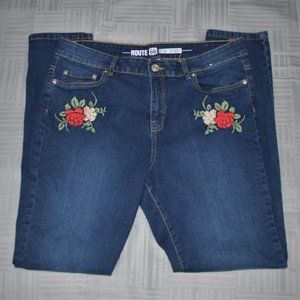 Girl's Route 66 Skinny plain pocket jeans, size 14